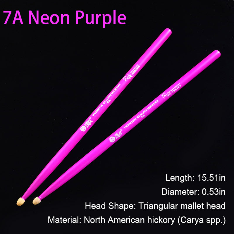 Fluorescent Glow in The Dark Drumsticks - 5A/7A Professional Light Up Drum Sticks for Electronic Drum Set & Live Performance