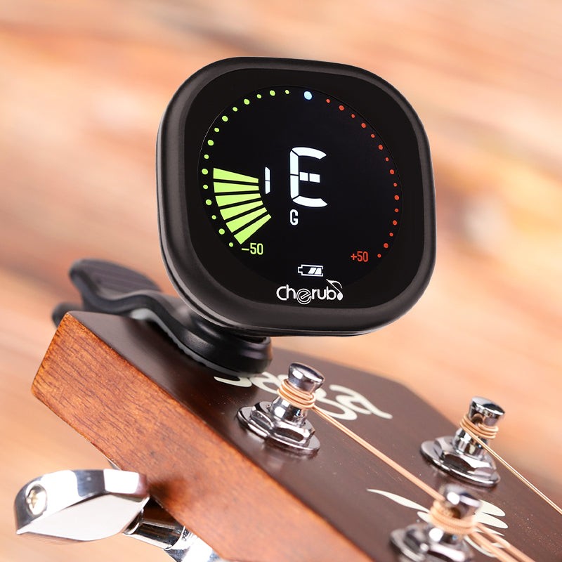 Professional Chromatic Tunic Tuner - High Accuracy ±0.1 Cent, Rechargeable, Large Color Display for Guitar, Violin, Ukulele, Bass