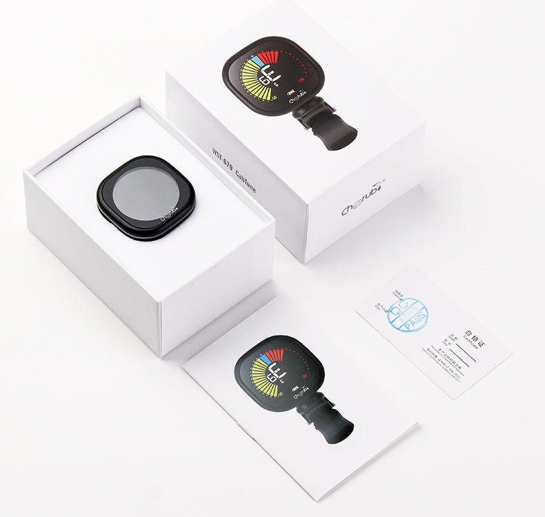 Professional Chromatic Tunic Tuner - High Accuracy ±0.1 Cent, Rechargeable, Large Color Display for Guitar, Violin, Ukulele, Bass