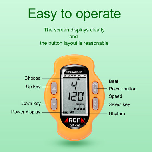 Mini Rechargeable Metronome for Slow Jogging – 30-260 BPM Running Step Trainer with 16H Battery | Indoor Jog Step Frequency Music Trainer