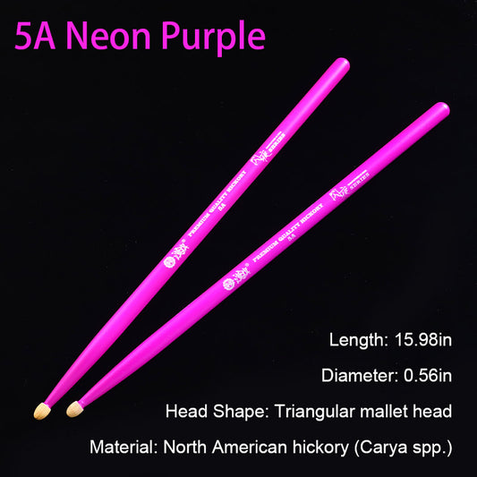 Fluorescent Glow in The Dark Drumsticks - 5A/7A Professional Light Up Drum Sticks for Electronic Drum Set & Live Performance