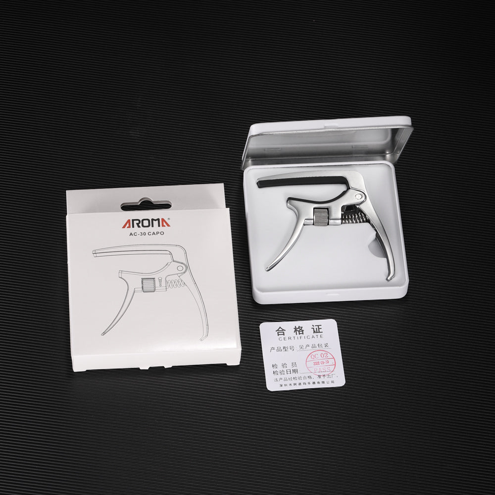 Universal Quick Change Guitar Capo - Zinc Alloy with Baked Paint Electroplated Finish for Acoustic and Electric Guitars
